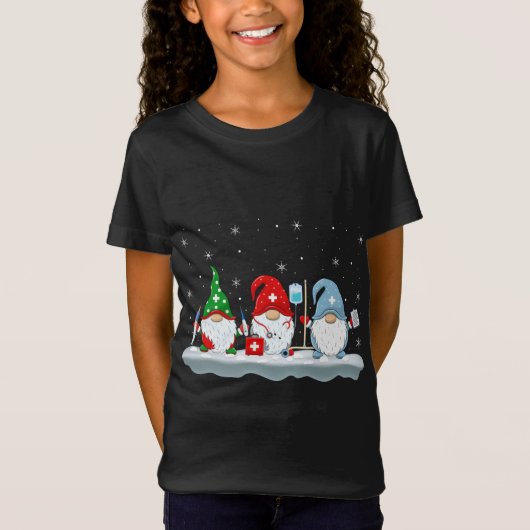 Funny Xmas verlichtende kerstman met kerstmis T-shirt (Voorkant)
