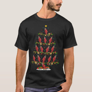Funny Xmas verlichtende Santa Red Salmon Fish Chri T-shirt