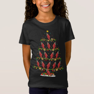 Funny Xmas verlichtende Santa Red Salmon Fish Chri T-shirt