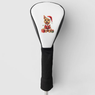 Funny Xmas Verlichting Kerstman Border Terrier Hon Golfheadcover
