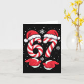 Funny Xmas Viral 67 Candy Canes Santa Funny Holida Kaart (Gele Bloem)