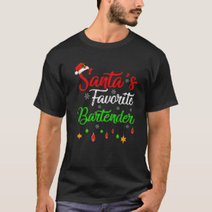 Funny Xmas's favoriete barman kerstmis T-shirt