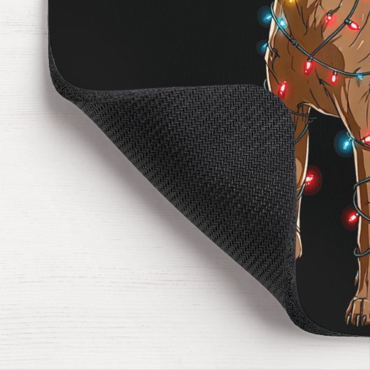 Funny Xoloitzcuintli Christmas Graphic Dog Lights  Muismat (Hoek)