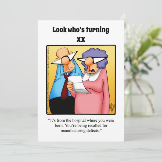Funny XXe Birthday Party Kaart (Staand voorkant)