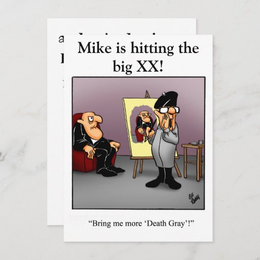 Funny XXe Birthday Party Kaart (Voorkant / Achterkant)