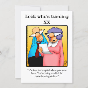 Funny XXe Birthday Party Kaart