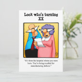 Funny XXe Birthday Party Kaart (Staand voorkant)