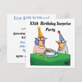 Funny XXe Birthday Surprise Party Kaart (Voorkant / Achterkant)