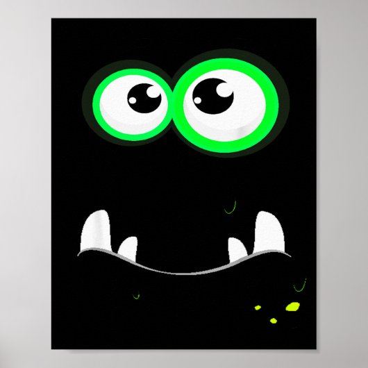 Funny Y Monster Eyeball Face Easy Christma Costume Poster (Voorkant)