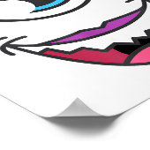 Funny Y Monster Eyeball Face Halloween  Poster (Hoek)