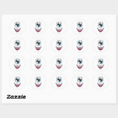 Funny Y Monster Eyeball Face Halloween  Ronde Sticker (Vel)
