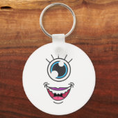 Funny Y Monster Eyeball Face Halloween Sleutelhanger (Voorkant)