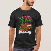 Funny Yak Dierenvriend Xmas met kerstverlichting T-shirt (Voorkant)
