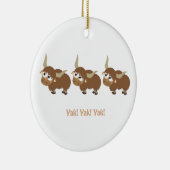 Funny Yak Yak Yak Pun Cute Cartoon Yaks Keramisch Ornament (Rechts)