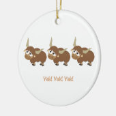 Funny Yak Yak Yak Pun Cute Cartoon Yaks Keramisch Ornament (Links)