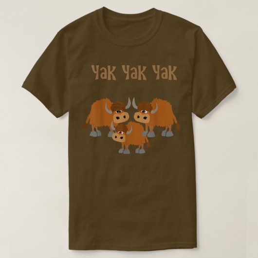 Funny Yak Yak Yak T-shirt (Design voorkant)