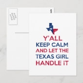 Funny Y'all Texan t - shirts Briefkaart (Voorkant / Achterkant)