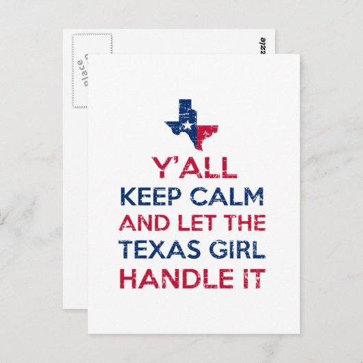 Funny Y'all Texan t - shirts Briefkaart (Voorkant / Achterkant)