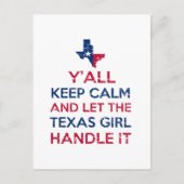 Funny Y'all Texan t - shirts Briefkaart (Voorkant)