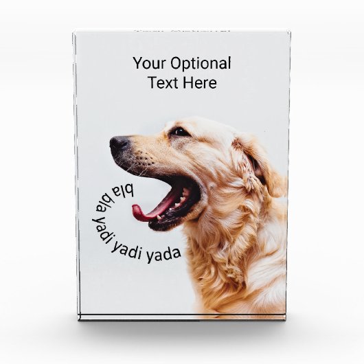Funny Yapping Dog aangepast tekstblok Fotoblokken (Voorkant)