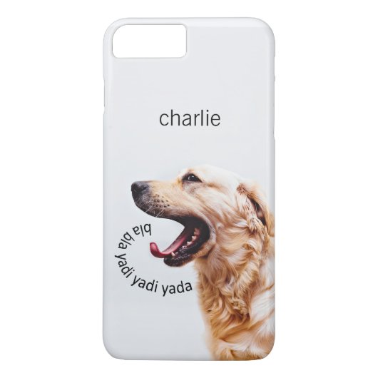 Funny Yapping Dog aangepaste monogram telefoongeva Case-Mate iPhone Case (Achterkant)