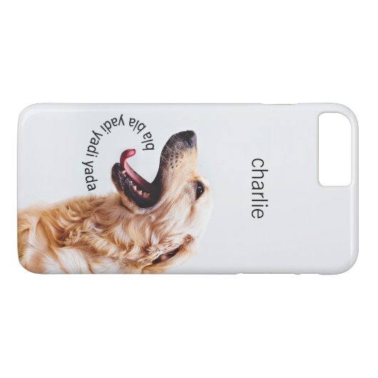 Funny Yapping Dog aangepaste monogram telefoongeva Case-Mate iPhone Case (Achterkant (Horizontaal))