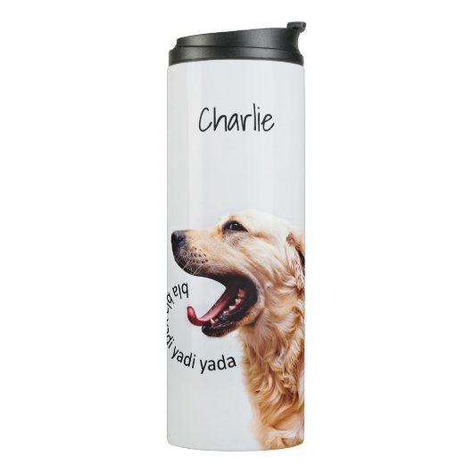 Funny Yapping Dog aangepaste tumbler Thermosbeker (Gedraaid links)