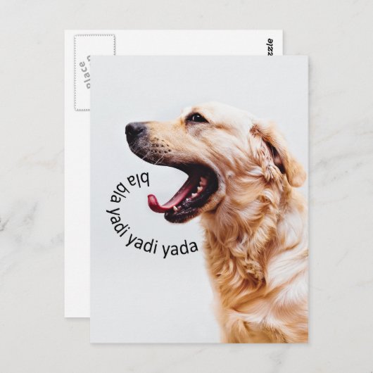 Funny Yapping Dog briefkaart (Voorkant / Achterkant)