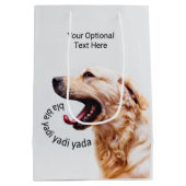 Funny Yapping Dog-cadeau Medium Cadeauzakje (Achterkant)