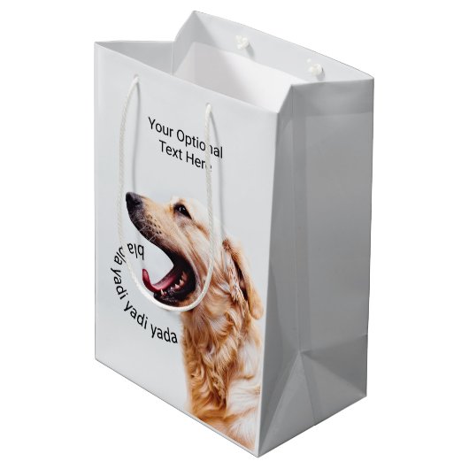 Funny Yapping Dog-cadeau Medium Cadeauzakje (Achterkant Gekanteld)