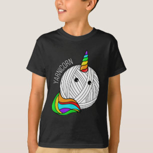 Funny Yarn Art Unicorn - Garenhoorn Haak Afbeeldin T-shirt