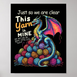 Funny Yarn Dragon Breien & Haak L Poster