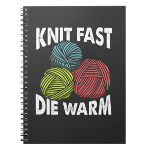 Funny Yarn Knitting Woman Knitter Crocheting Humor Notitieboek