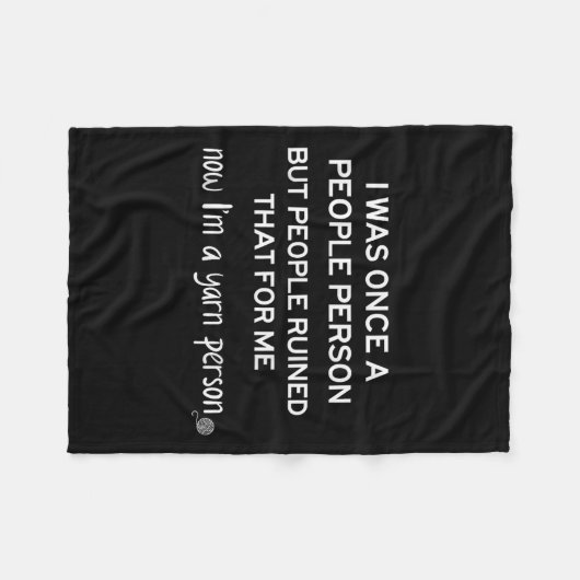 Funny Yarn Person Knitting Crochet Humor Gift For  Fleece Deken (Voorkant (Horizontaal))