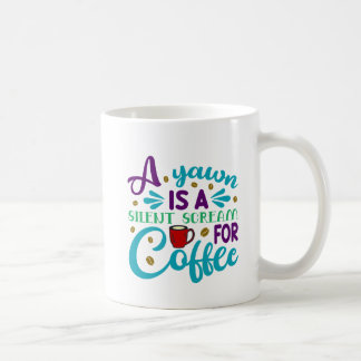 Funny Yawn is een stille vertoning voor koffie Koffiemok