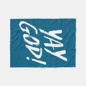 Funny Yay God Graphic Jesus Christian Religion Gif Fleece Deken (Voorkant (Horizontaal))