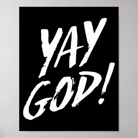 Funny Yay God Graphic Jesus Christian Religion Gif Poster (Voorkant)