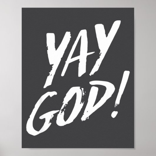 Funny Yay God Graphic Jesus Christian Religion Gif Poster (Voorkant)