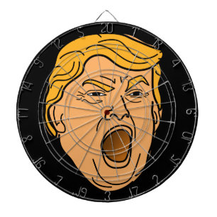 Funny Yelling Angry Donald Trump Face Dartbord