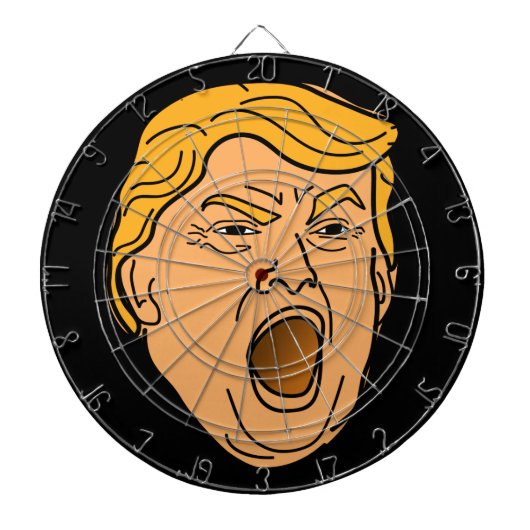 Funny Yelling Angry Donald Trump Face Dartbord (Voorkant)