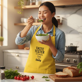 Funny Yellow Apron - Taste Tester in Training Standaard Schort