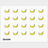 Funny yellow banana ronde sticker (Vel)