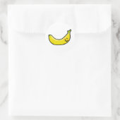 Funny yellow banana ronde sticker (Tas)