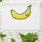 Funny yellow banana theedoek (Gevouwen)