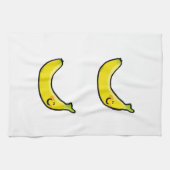 Funny yellow banana theedoek (Horizontaal)
