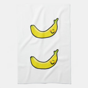 Funny yellow banana theedoek