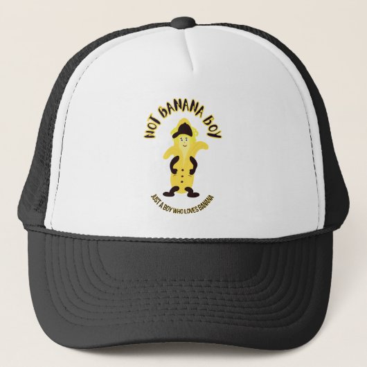 Funny yellow banana trucker pet (Voorkant)