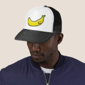 Funny yellow banana trucker pet (In situ)