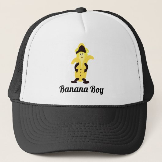 Funny yellow banana trucker pet (Voorkant)