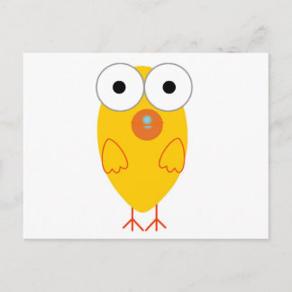 Funny Yellow Bird Briefkaart